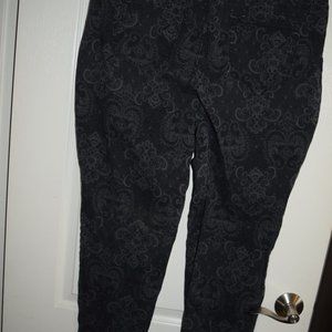 woman curvy straight jean black paisley from style and co denim size 18